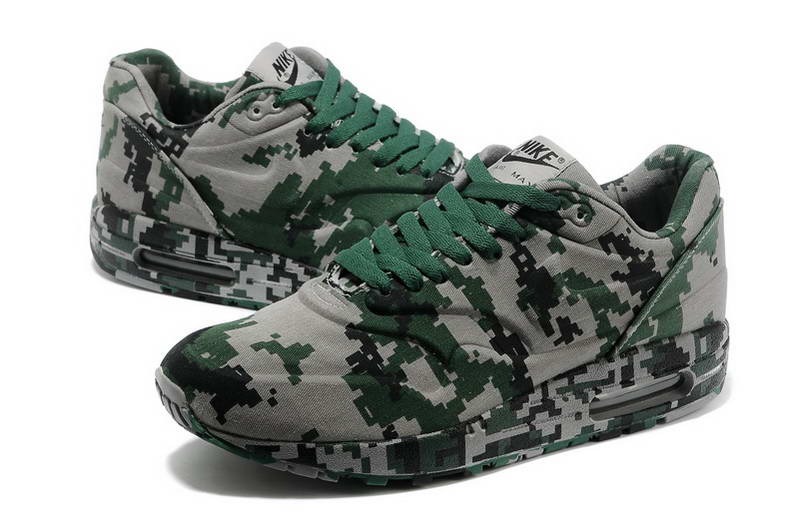 Air Max 87 Chaussures Hommes Jungle numerique camouflage vert armee Gris (1)